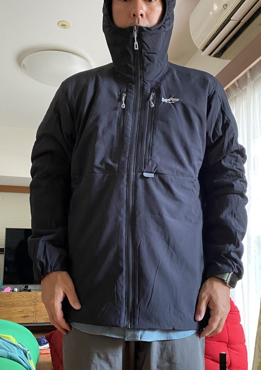 patagonia タフパフ トラウト ジャケット XL平置きで測ったところ - ウェア